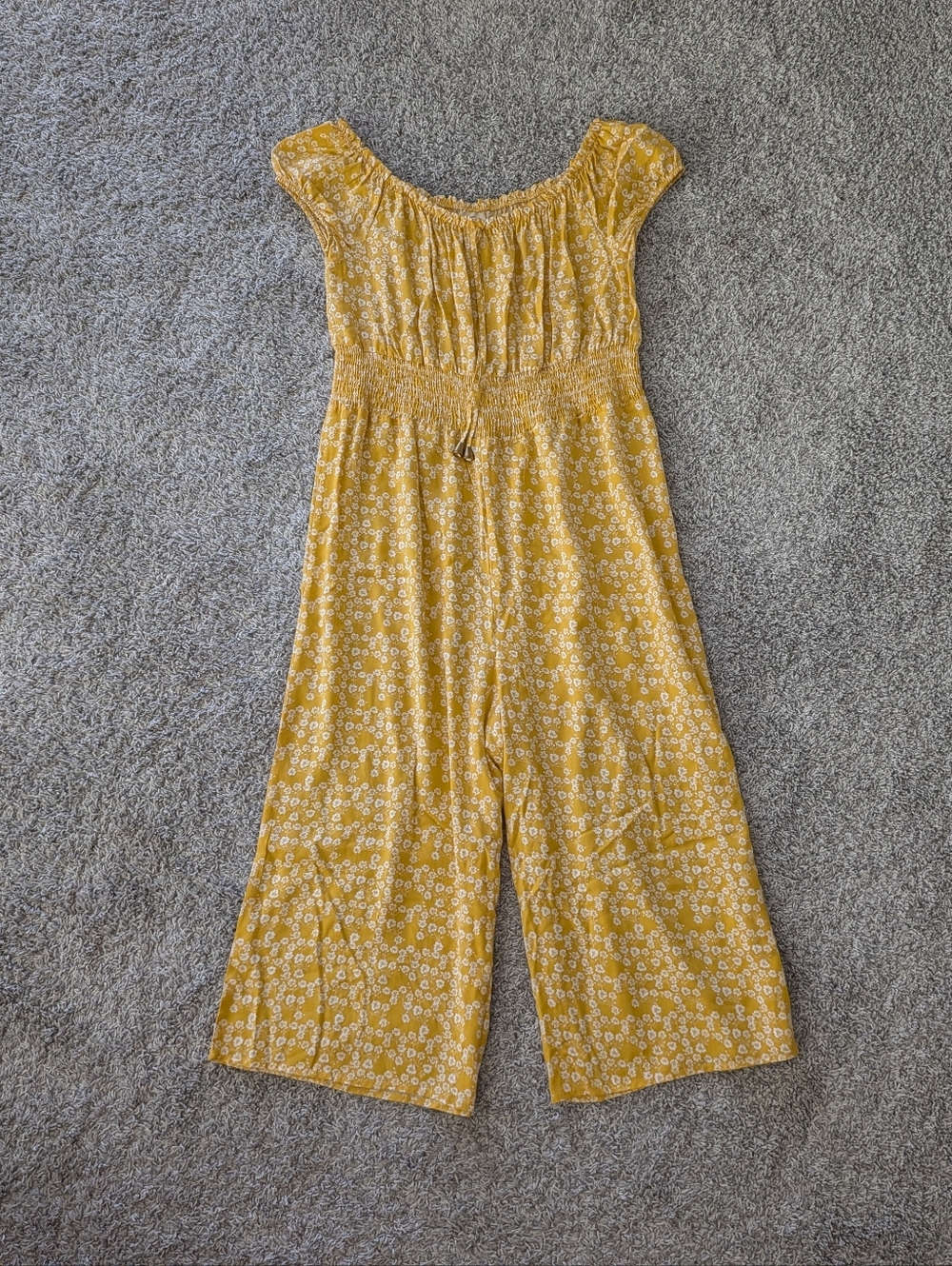 205 Collins Yellow Boho wide leg Jumpsuit